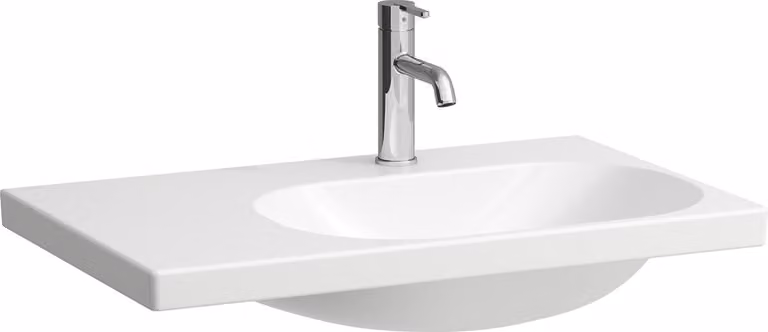 LAUFEN LUA lavabo, 1 trou pour robinet, sans trop-plein, 750x460mm, tablette à gauche, H8170854001111, H8170854001111