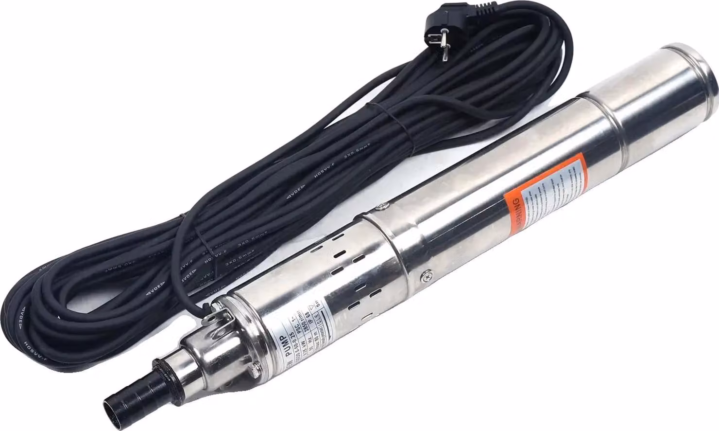 Pompa per pozzi, pompa sommergibile, acciaio inossidabile, 220V, colore argento