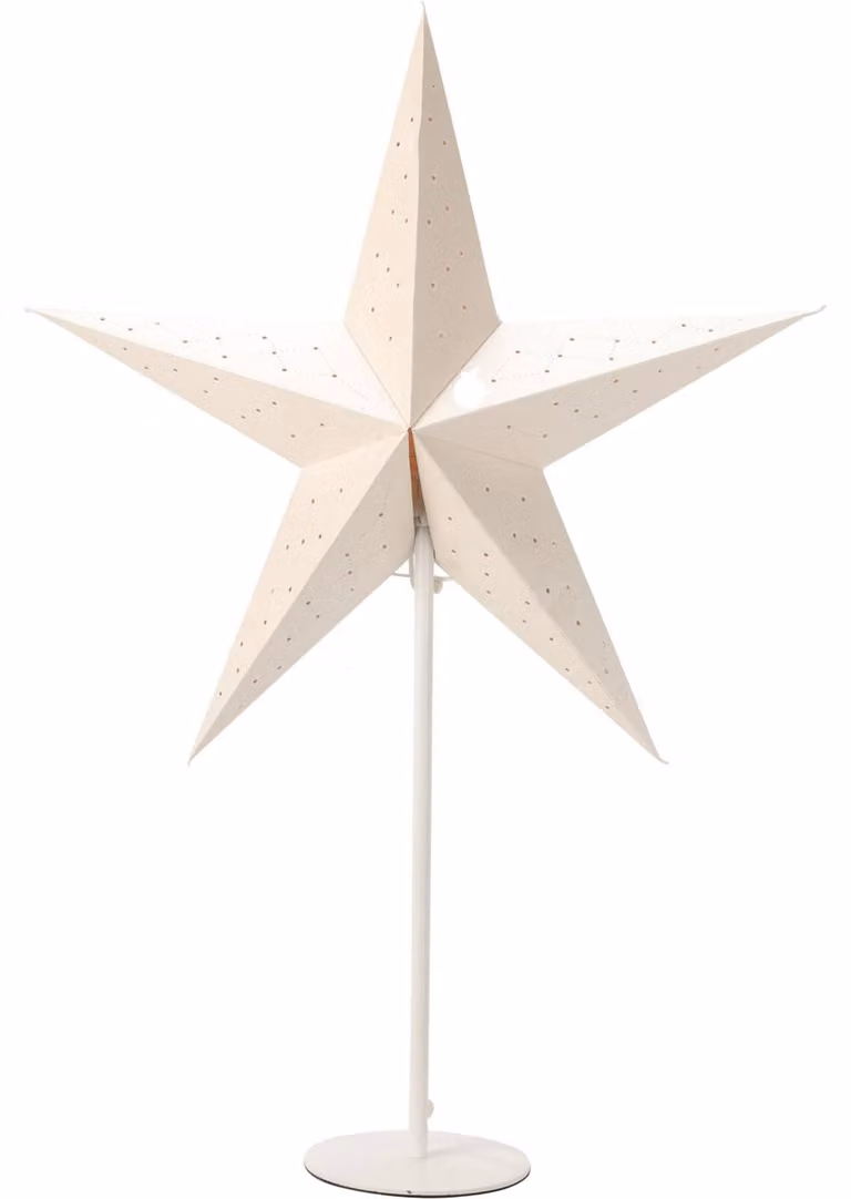 Stella decorativa con supporto in metallo, 36 cm