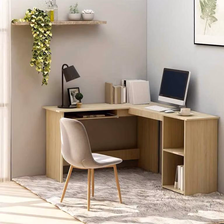 Scrivania Angolare a L vidaXL in Rovere Sonoma, L/P/H: 120 x 140 x 75 cm