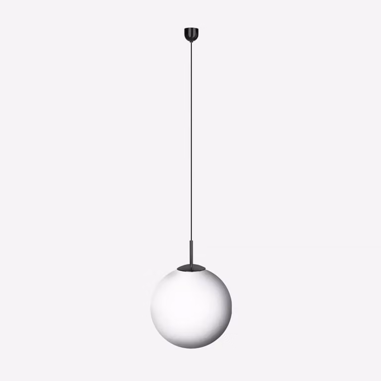 Lampada a sospensione LUCIS POLARIS ZK 1x100(77)W E27 vetro nero opalino ZK.11.300.61