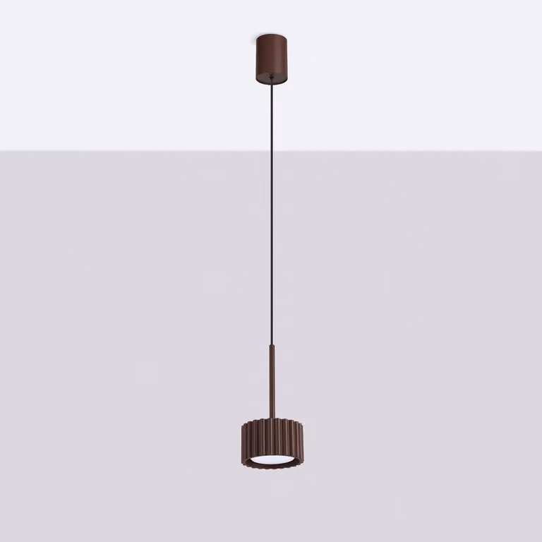Lampada a sospensione AURA 1 marrone Gx53 1xGx53 10W alluminio 125x10x10 cm Sollux Lighting