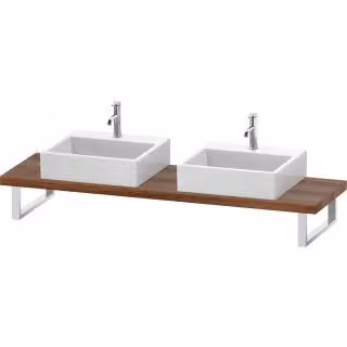 Consolle Duravit DuraStyle 80-200x48cm, 2 A., spessore 4,5cm, noce Nat