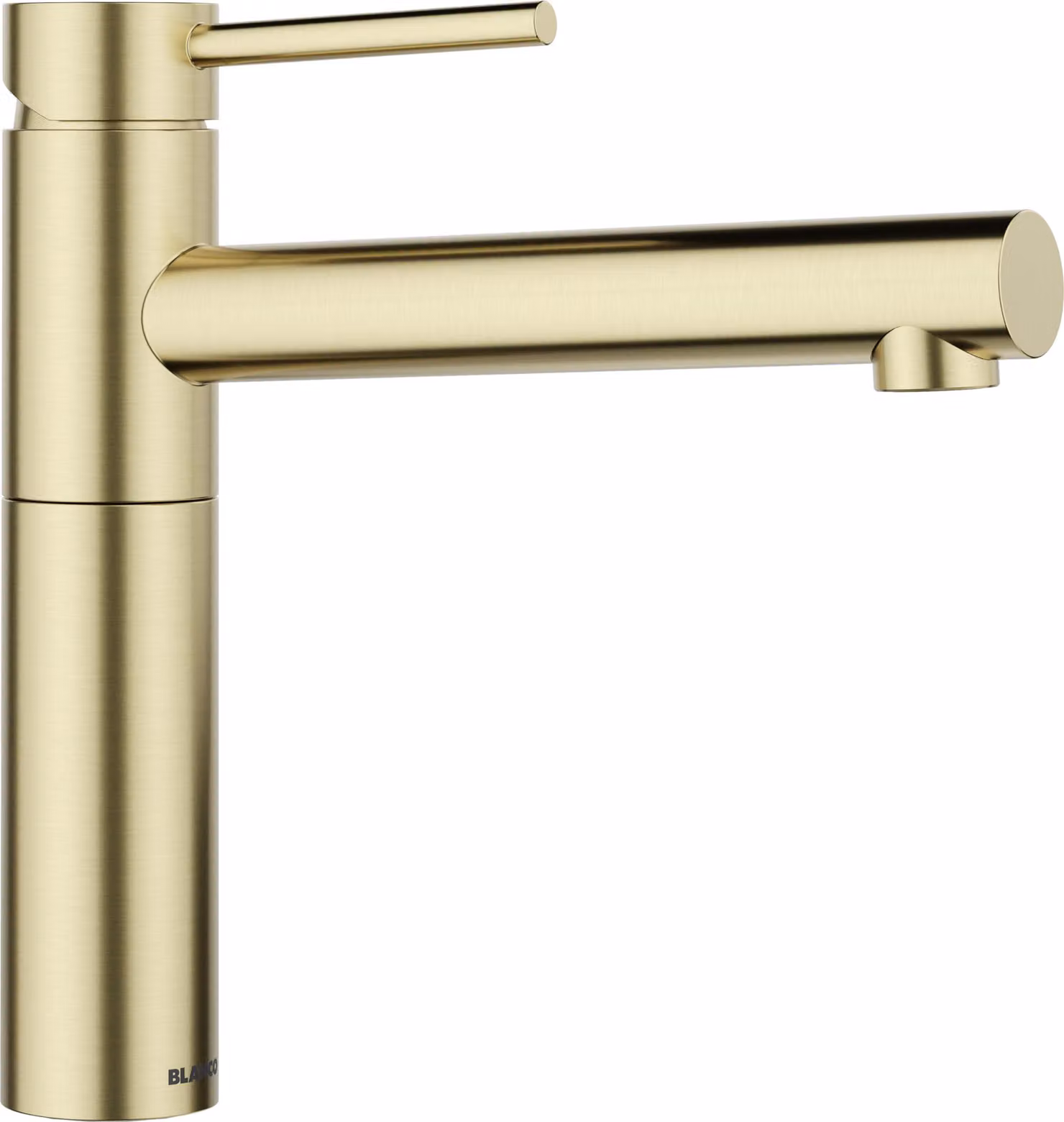 Miscelatore monocomando, acciaio inossidabile satinato dorato, 22,6 cm, bocchetta girevole a 360°