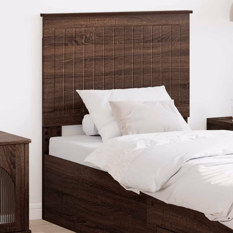Testiera per letto moderna vidaXL in legno ingegnerizzato color rovere marrone