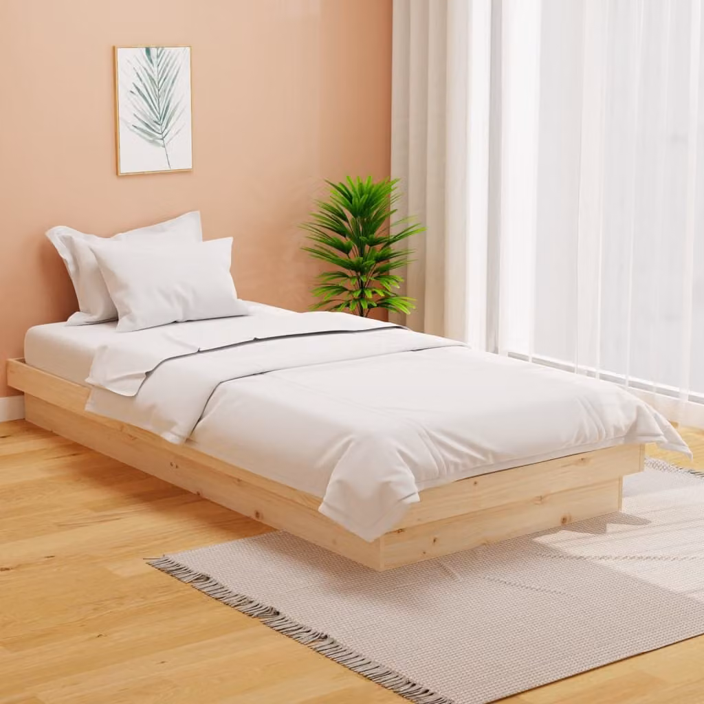 The Living Store Letto in legno massiccio 90x190 cm