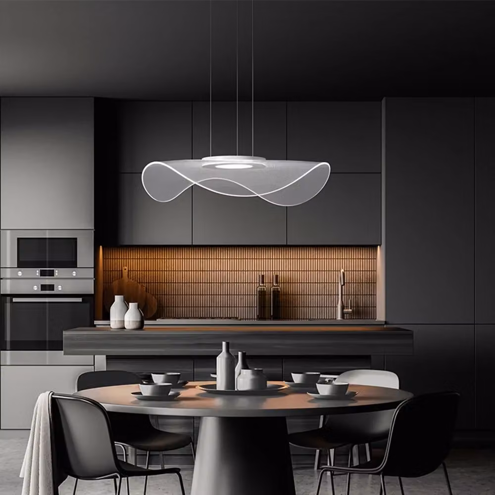 Sospensione Moderna Perenz Medusa in Metallo e Acrilico Bianco e Trasparente con LED da 45W 3000K Luce Bianco Caldo – 2