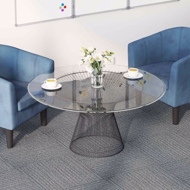 Piastrella per tappeto moderna vidaXL grigio chiaro con strisce in polipropilene L/P: 50 x 50 cm