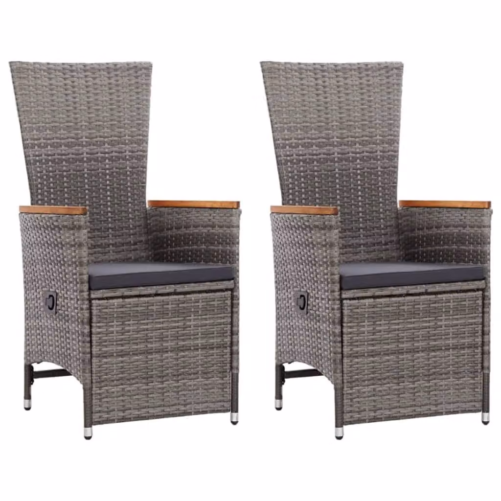Set Mobili da Pranzo per Giardino 5 pz Grigio