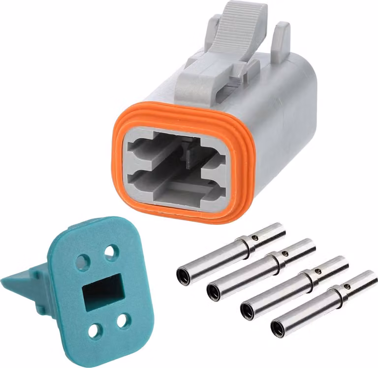 Amphenol AS-4SF 105 SET Presa cavo serie AT, 4 poli, connessione a crimpare, diametro isolamento 2,24 mm - 3,68 mm,