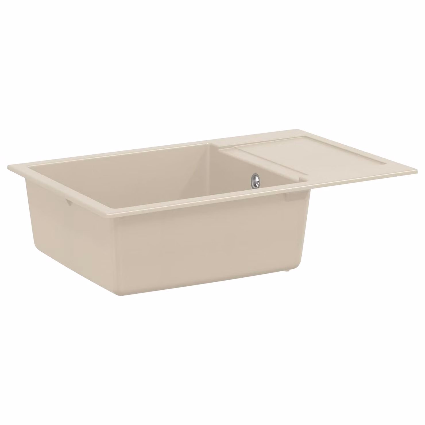 Lavello vidaXL in quarzo e resina colore beige L: 78 cm, P: 50 cm