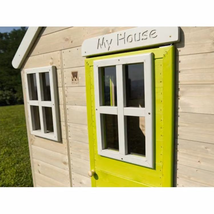 Casa in legno Bamby su palafitta per bambini, multicolore, L 120 cm x P 120 cm x H 155 cm – 2