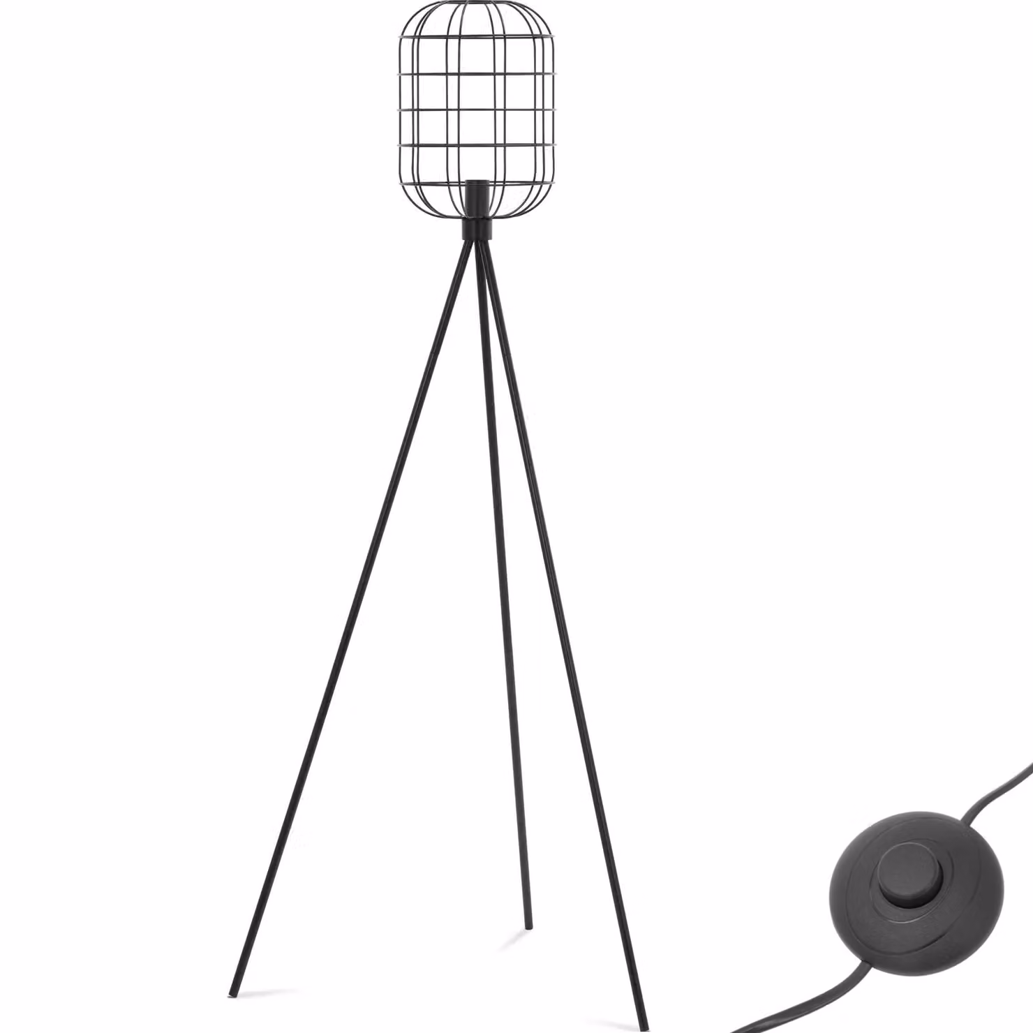 Lampada da terra Expondo Uniprodo - paralume a griglia aperto - 40 W - altezza 163 cm