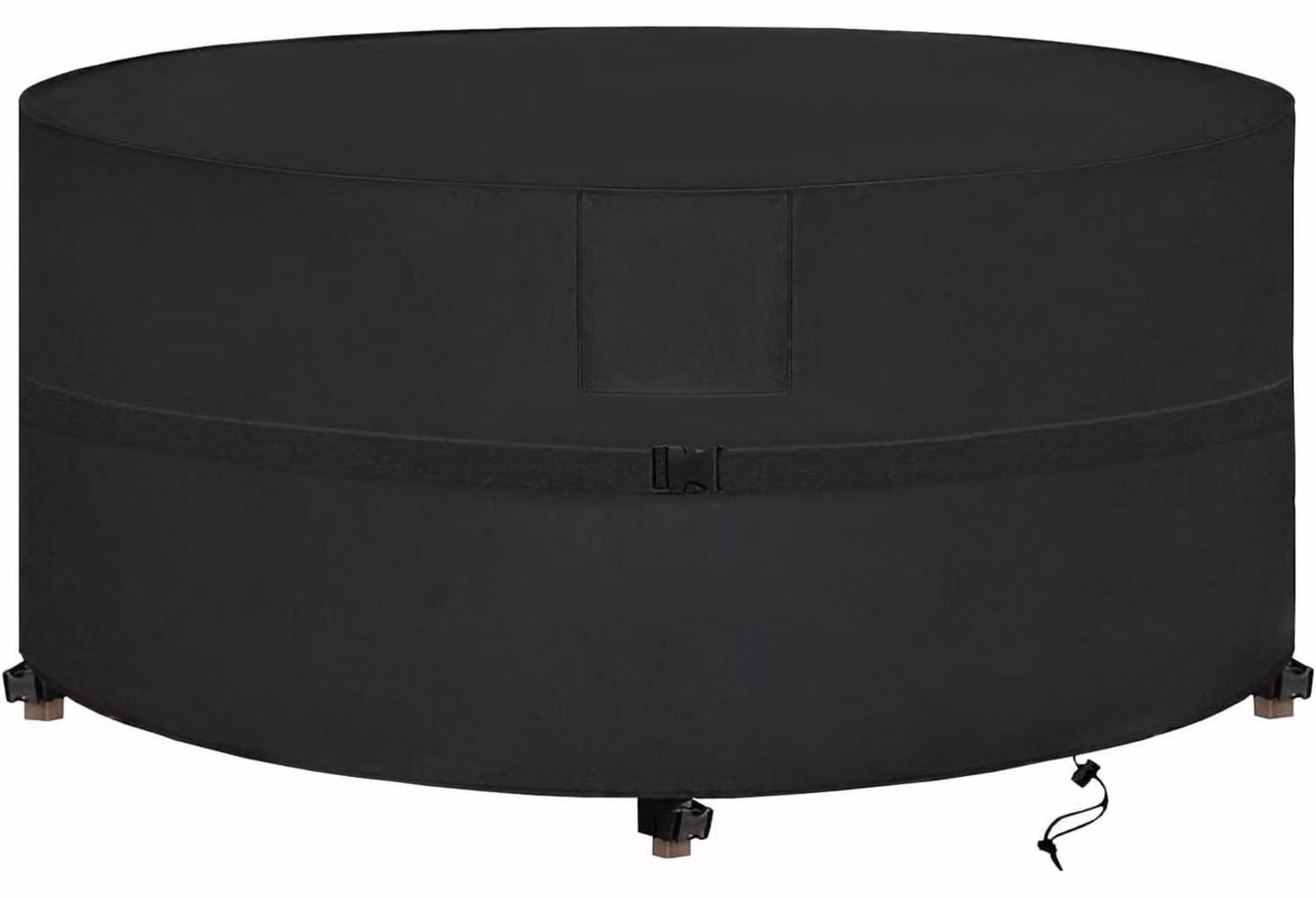 SIRUITON Copertura per mobili da giardino Ø135x80CM, Telo protettivo rotondo per tavolo da giardino, Telo resistente per mobili da esterno 420D
