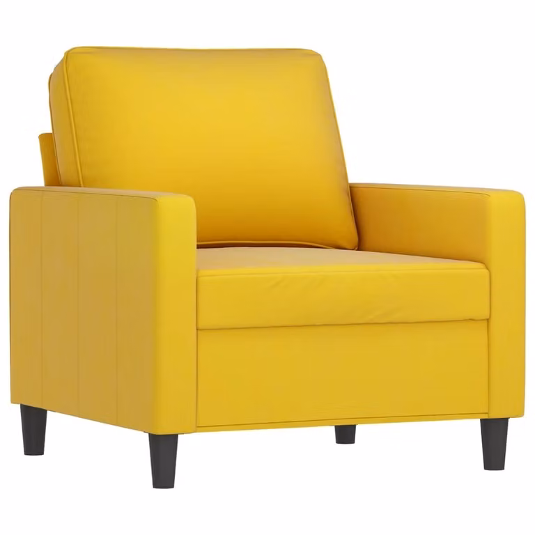 Poltrona Giallo 60 cm Velluto