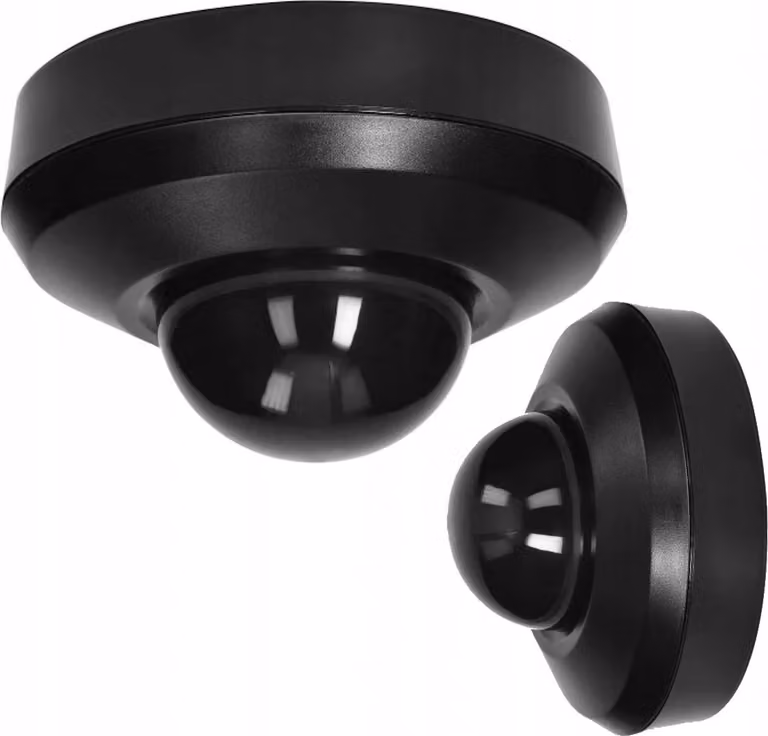 ORNO | Sensore Di Movimento PIR 360° - Nero - IP44 - Alta Precisione - Energoefficiente