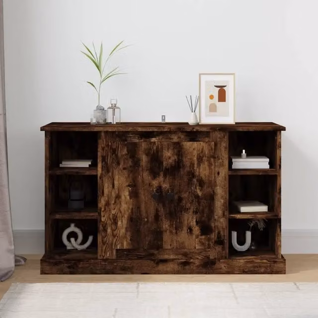 Credenza vidaXL in Rovere Marrone per Sala da Pranza, Appesa a Parete, L 100 x P 35,5 x H 60 cm – 1