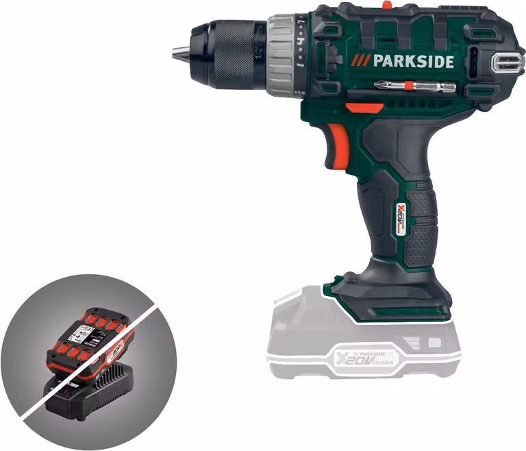 Trapano avvitatore a batteria PARKSIDE® "PABS 20-Li D5", con cambio a 2 velocità, senza batteria e caricatore