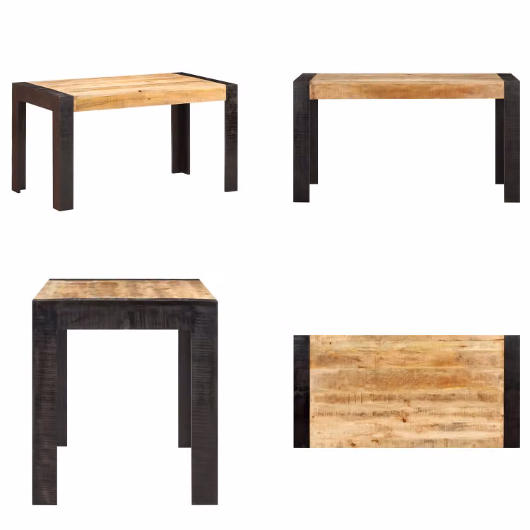 vidaXL Tavolo da pranzo 140x70x76 cm Legno massiccio di mango grezzo - Tavolo da pranzo - Tavoli da pranzo - Tavolo da sala da pranzo - Tavoli da sala da pranzo