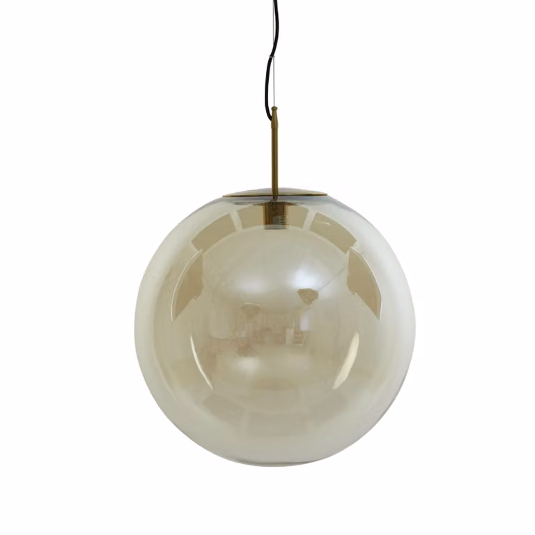 Lampada a sospensione - bronzo - Medina - vetro - Ø 48cm - E27 - 2958985 - Light & Living