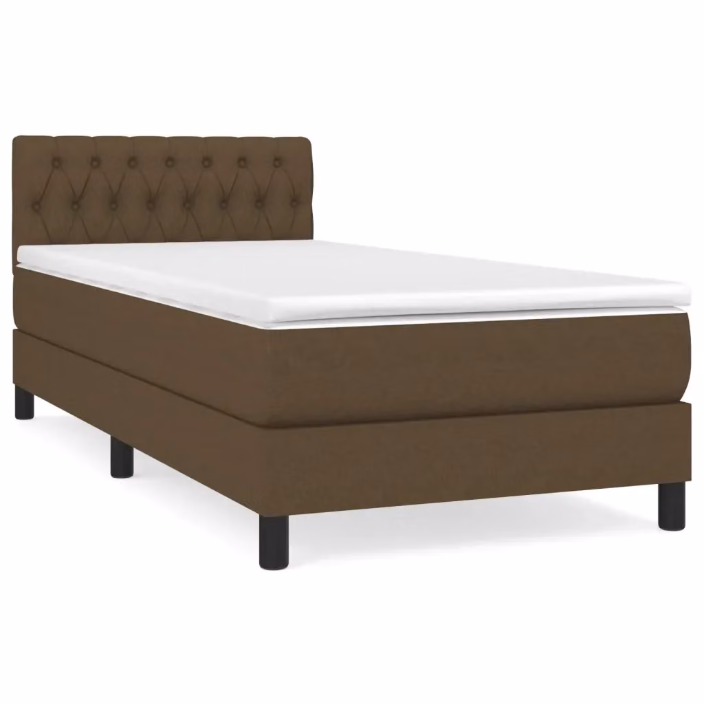 Letto Ibrido con Giroletto a Molle e Materasso vidaXL, Marrone e Bianco, L/P/H: 90 x 190 x 88 cm – 2