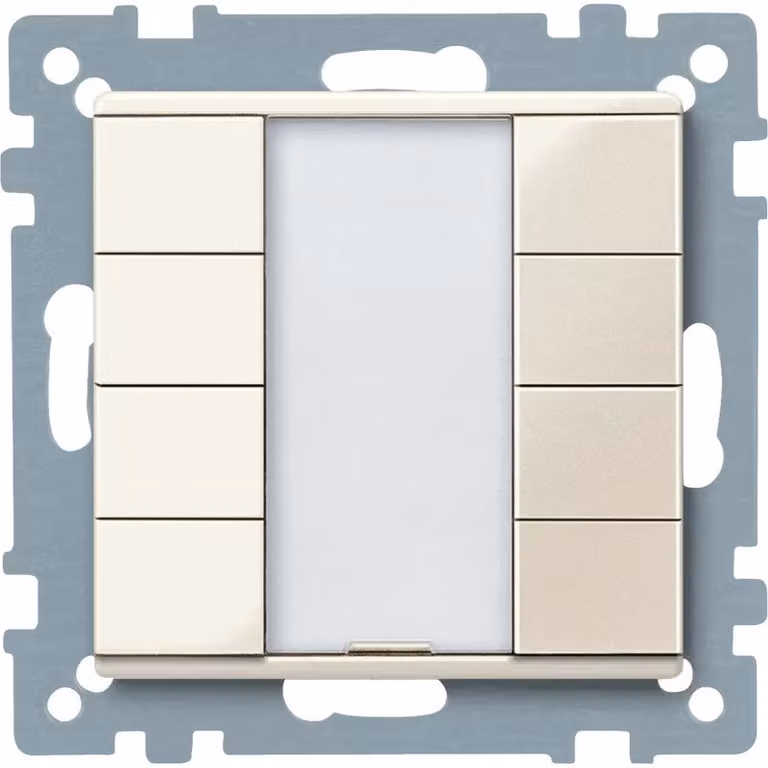 Schneider Electric Pulsante quadruplo Plus, bianco lucido, sistema M MTN617444
