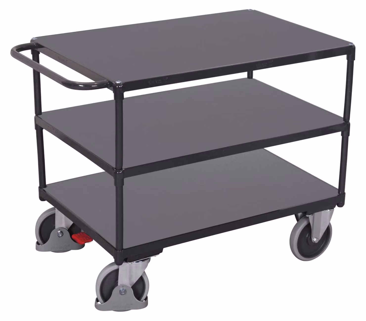 Carrello da tavolo pesante con 3 ripiani RAL 7016 sw-800.600/AG, 9900069154