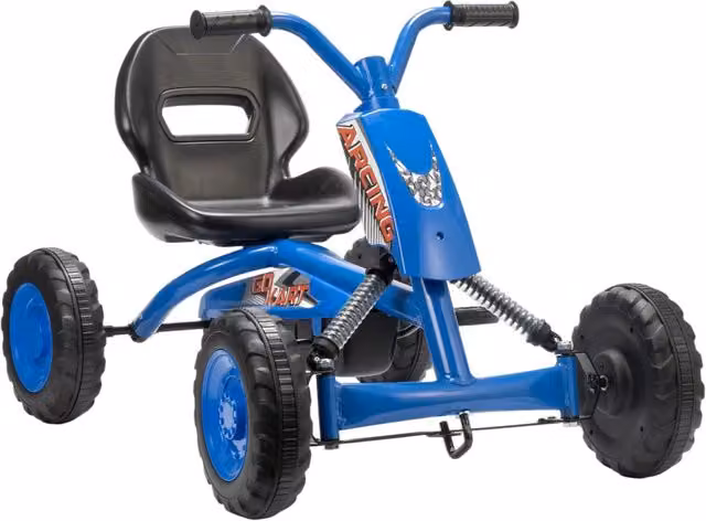 Go Kart per Bambini Minimal in Acciaio e PP Blu, Portata Massima 30 kg – 1