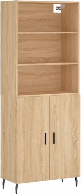Credenza | Madia | Buffet da pranzo | Armadio da pranzo Rovere Sonoma 69,5x34x180 cm in Legno Multistrato