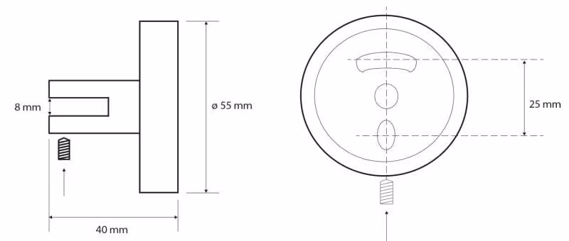 Sapho X-ROUND Mensola in vetro 1000 mm, cromata/vetro trasparente