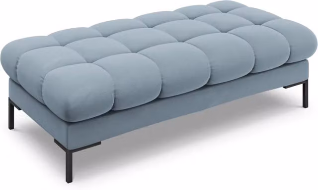 Cosmopolitan Design - Panca "Bali" 2 posti in velluto azzurro