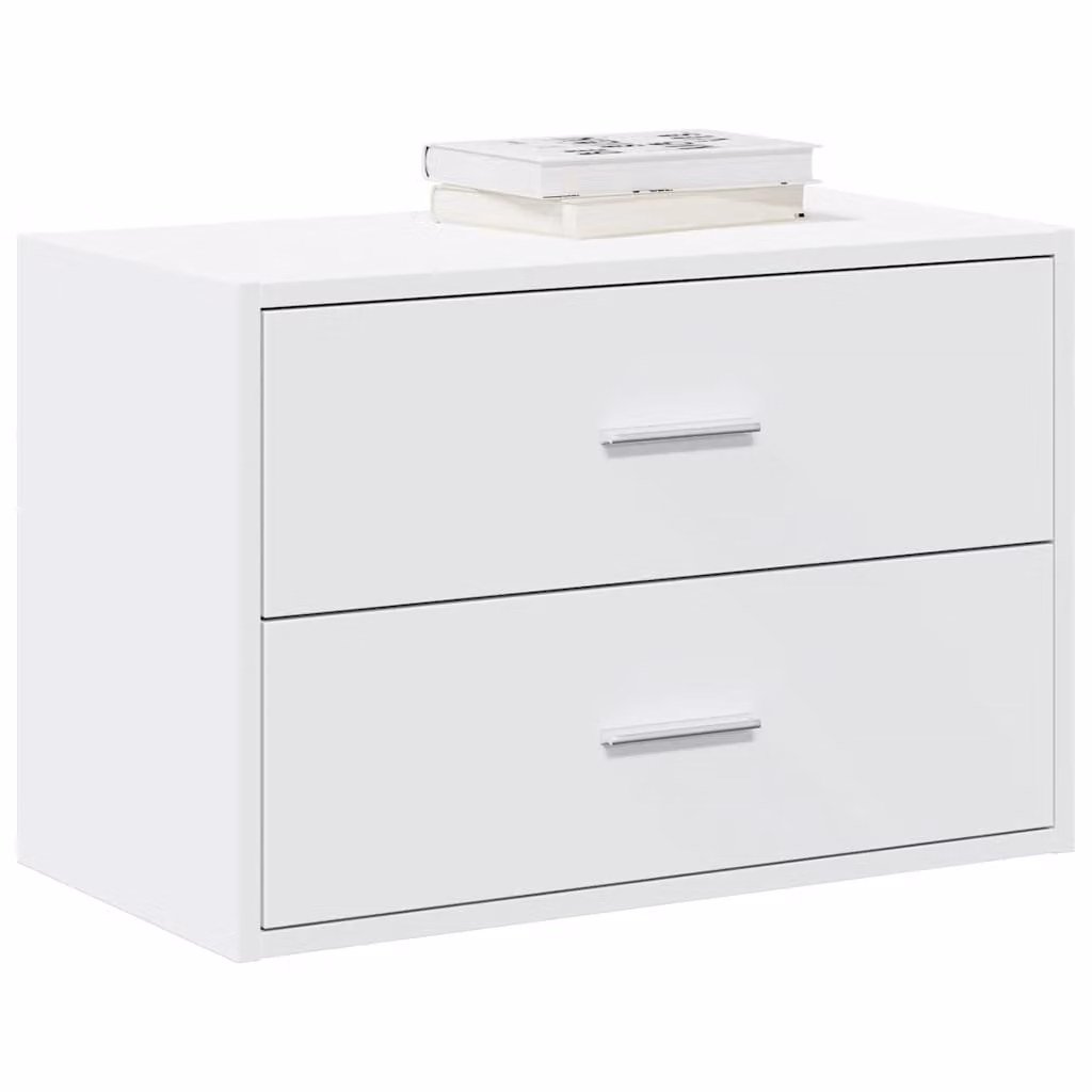 Armadio vidaXL con 2 Cassetti Bianco in Legno Multistrato e MDF L/P/H: 60 x 31 x 40 cm