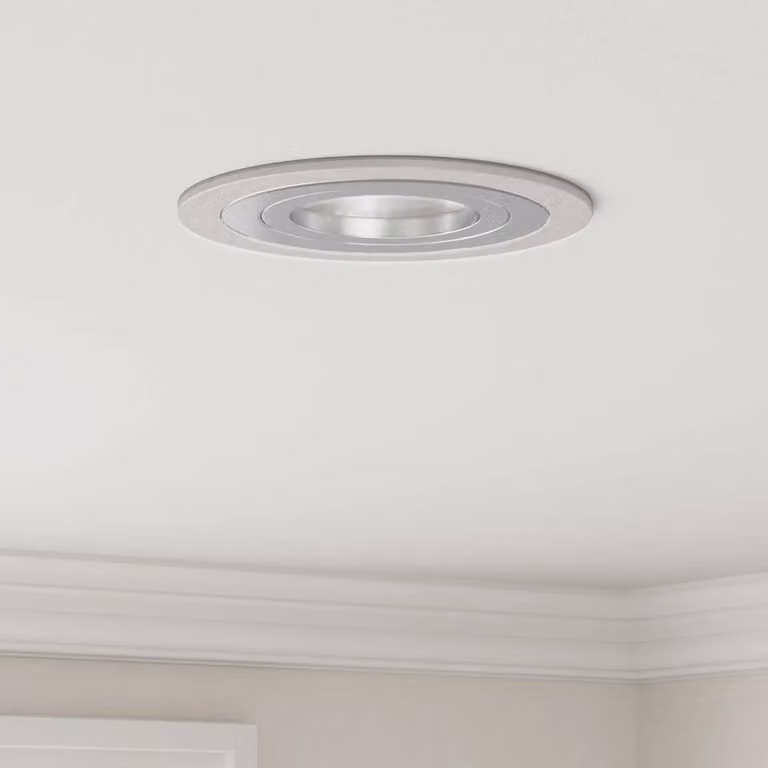 Spotlight da incasso vidaXL in alluminio argento, orientabile, L/P/H: 9 x 9 x 2 cm
