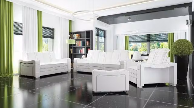 Ledersofa 3+2+1 Sofa +Usb Garnitur Polstergarnitur Design Sofa Sofagarnitur
