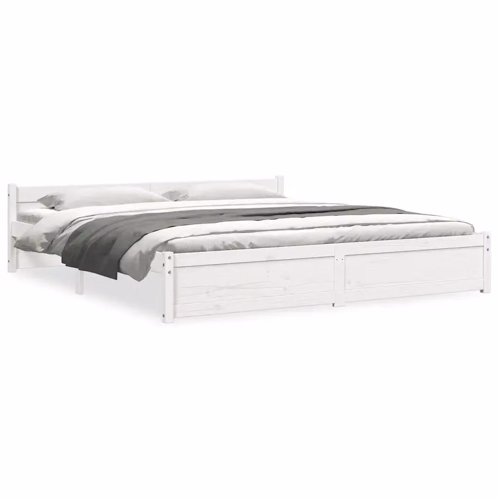 Giroletto vidaXL in legno massello di pino bianco con doghe rigide, L/P/H: 180 x 200 x 185,5 cm – 2