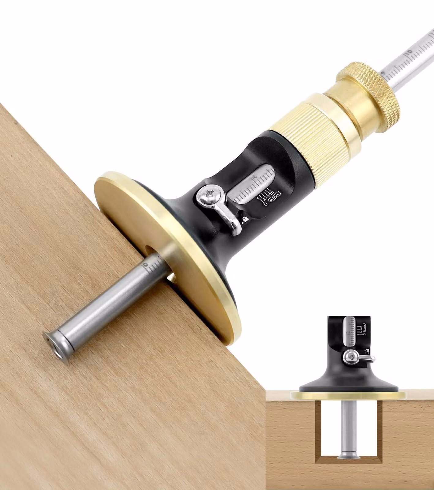 Solidchoice - Misuratore di marcatura multipla con funzione di micro-regolazione - Strumento di precisione per la lavorazione del legno