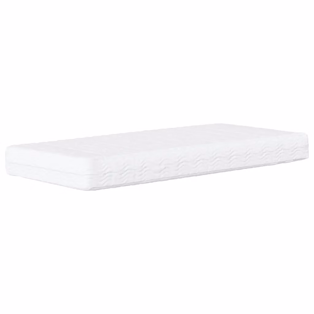 Materasso in schiuma comfort foam bianco vidaXL con rivestimento rimovibile e regolazione della temperatura L/P: 90 x 210 cm, Durezza H2 – 2