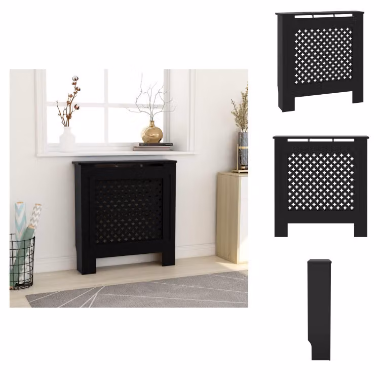 vidaXL Copriradiatore in MDF nero 78 cm - Accessori per radiatori