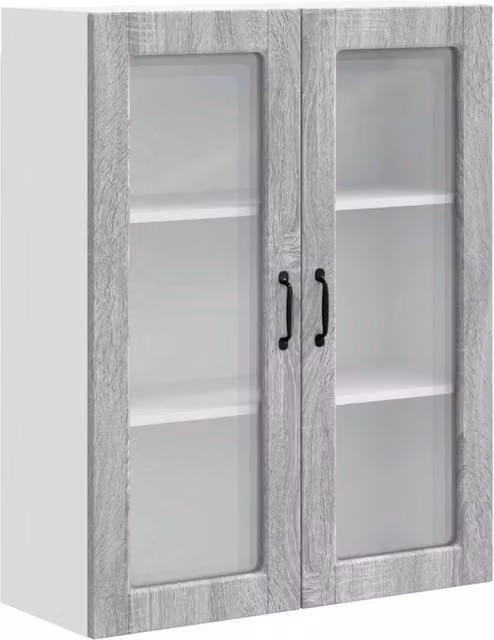Armadio da cucina moderno a parete spazio di archiviazione efficiente 80 x 31 x 100 cm in legno multistrato grigio sonoma 02_0054498