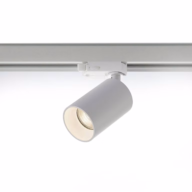 Faretto a binario Arcchio Brinja, bianco, Ø 6 cm, trifase, GU10