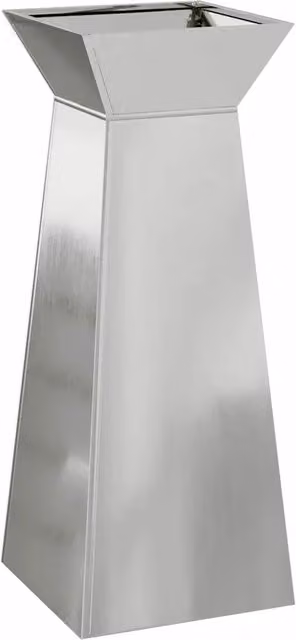 Fioriera a colonna moderna e resistente per esterni 40 x 40 x 100 cm in materiale argento 02_0052420