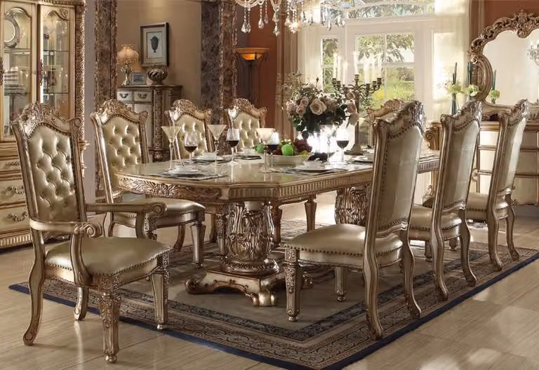 Barock Antik Stil Esstisch Tisch Echtes Holz Klassische Designer Tische Rokoko