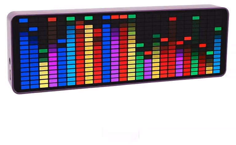 Display a spettro musicale a LED, con 384 LED RGB, risoluzione 16x24, sensore vocale, connessione USB, 7 colori