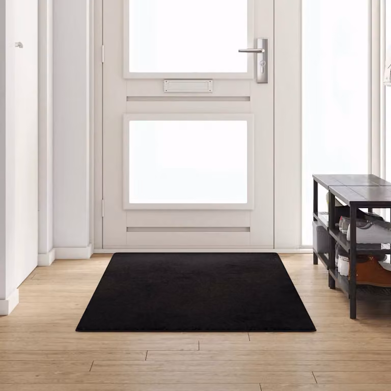 Runner in moquette vidaXL nero, moderno e rettangolare, in polipropilene hand tufted, L 250 cm x P 100 cm