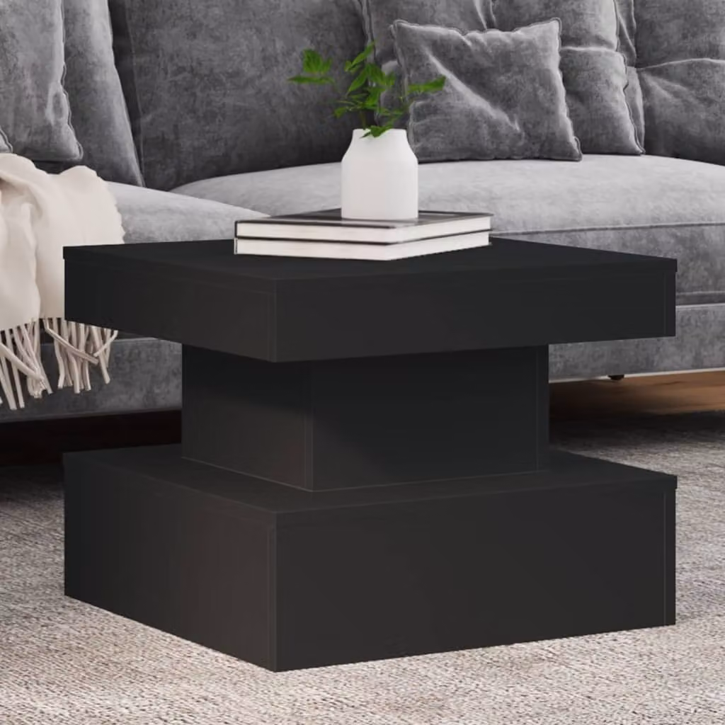 Maison Exclusive - Tavolino con luci LED Nero 50x50x40 cm