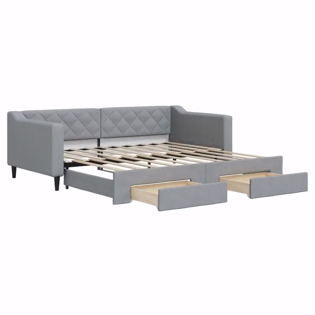 Divano Letto Moderno vidaXL Grigio con Struttura Imbottita per Soggiorno e Camera da Letto – 2