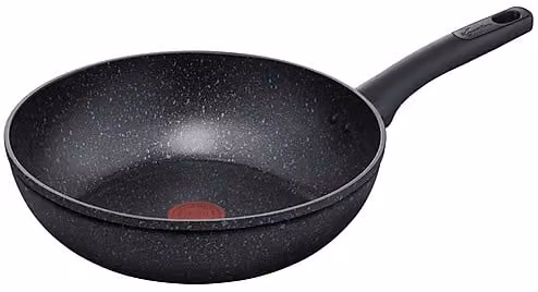 Wok Lagostina Performa in alluminio con rivestimento antiaderente nero, diametro 28 cm