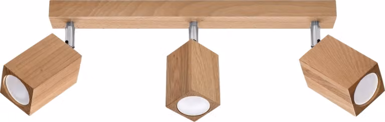 Lampada da soffitto KUKKO 3 GU10 in rovere di LUMILO