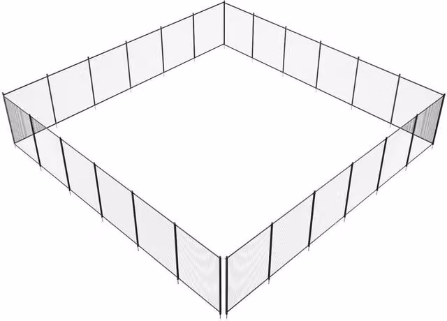 Recinzione Piscina Interrata Sicurezza Bambini Rimovibile PVC 340g Protezione Animali Facile Installazione