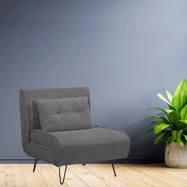 Poltrona letto Quarzo senza braccioli colore grigio scuro